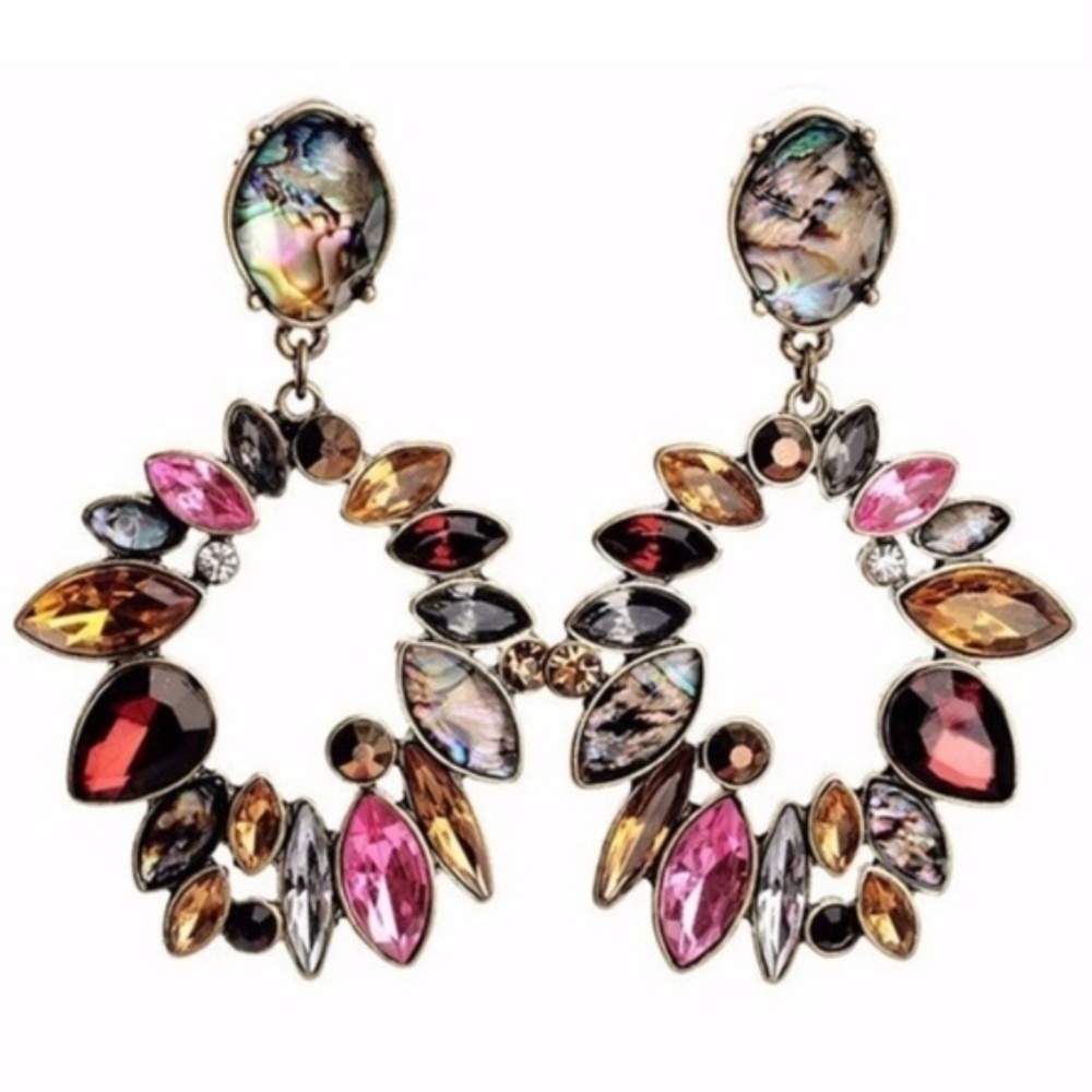 madison // crystal drop statement earrings
